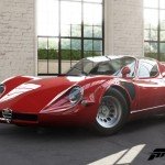 The mid-engined 1968 Alfa Romeo 33 Stradale coupé.