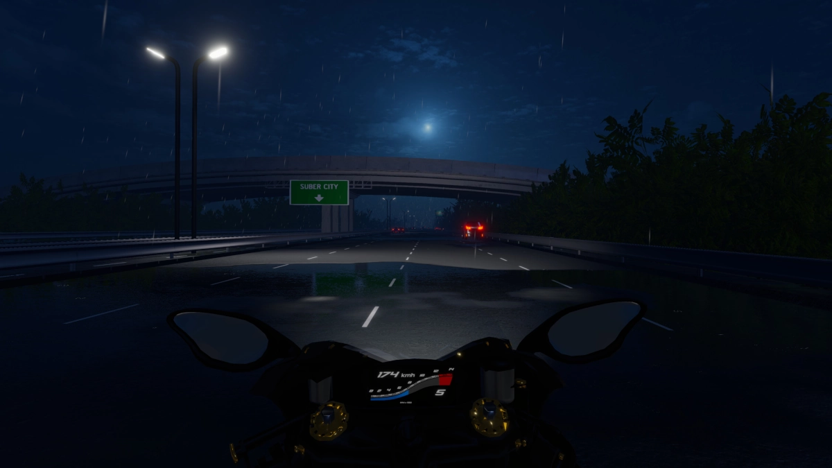 Motorcycle Night Ride is another one of the racing and driving games in Steam Next Fest 2025